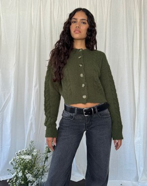 Motel Rocks Claire Knit Naisten Neuletakki Vihreä | FKF6381BX