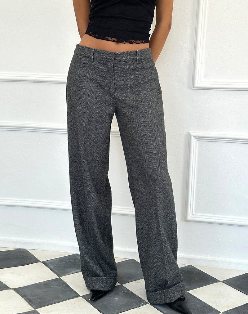 Motel Rocks Abdel Faux Villa Tailored Naisten Suorat Housut Harmaat | ATZ4477WQ