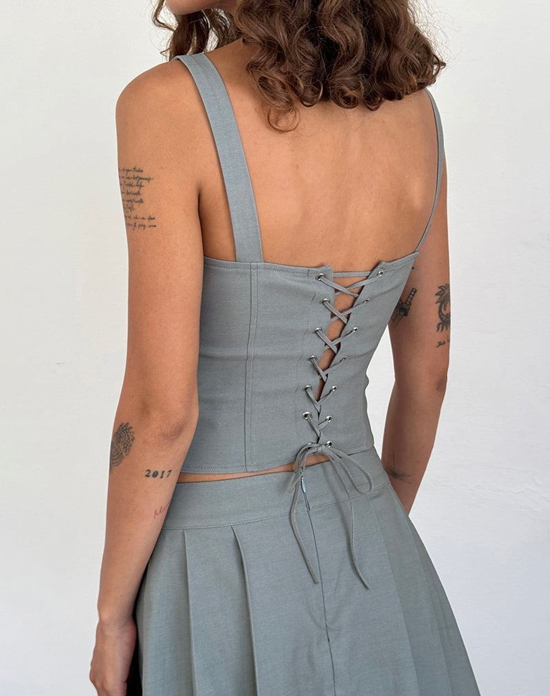 Motel Rocks Ailsa Tie Back Naisten Liivi Harmaat | XLT959WG
