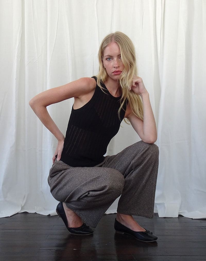 Motel Rocks Alessia Top Naisten Liivi Mustat | OGM9520PC