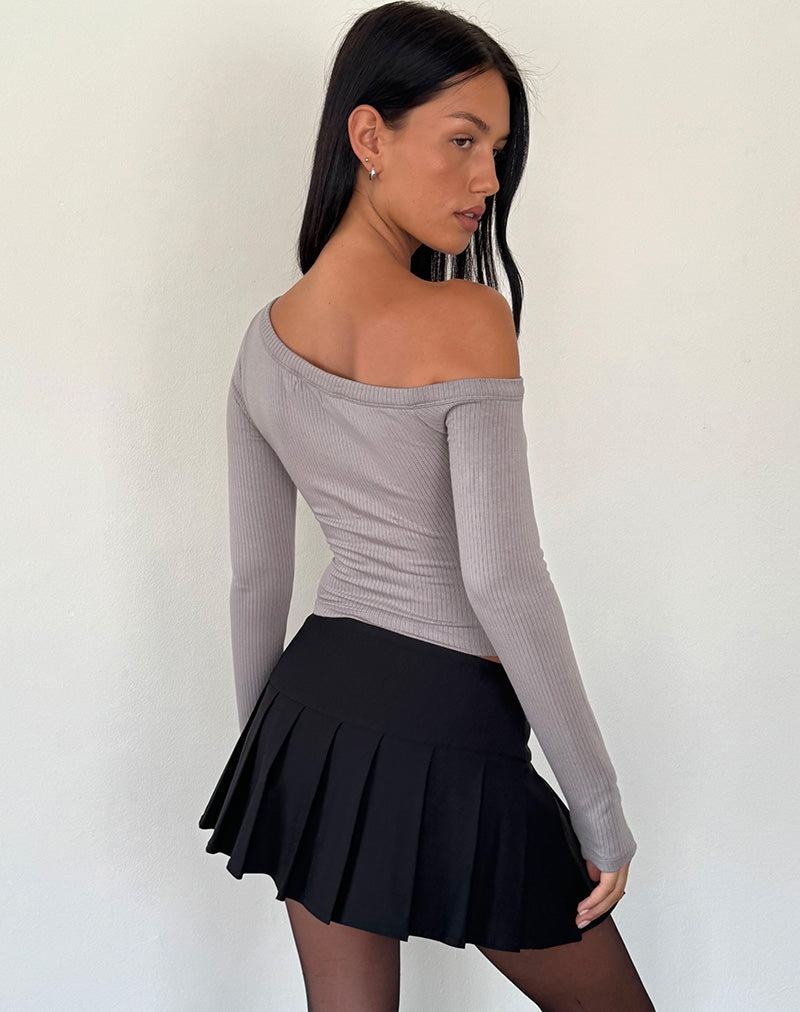 Motel Rocks Ashia Asymmetrical Long Sleeve Naisten T Paidat Harmaat | SQL5667JC