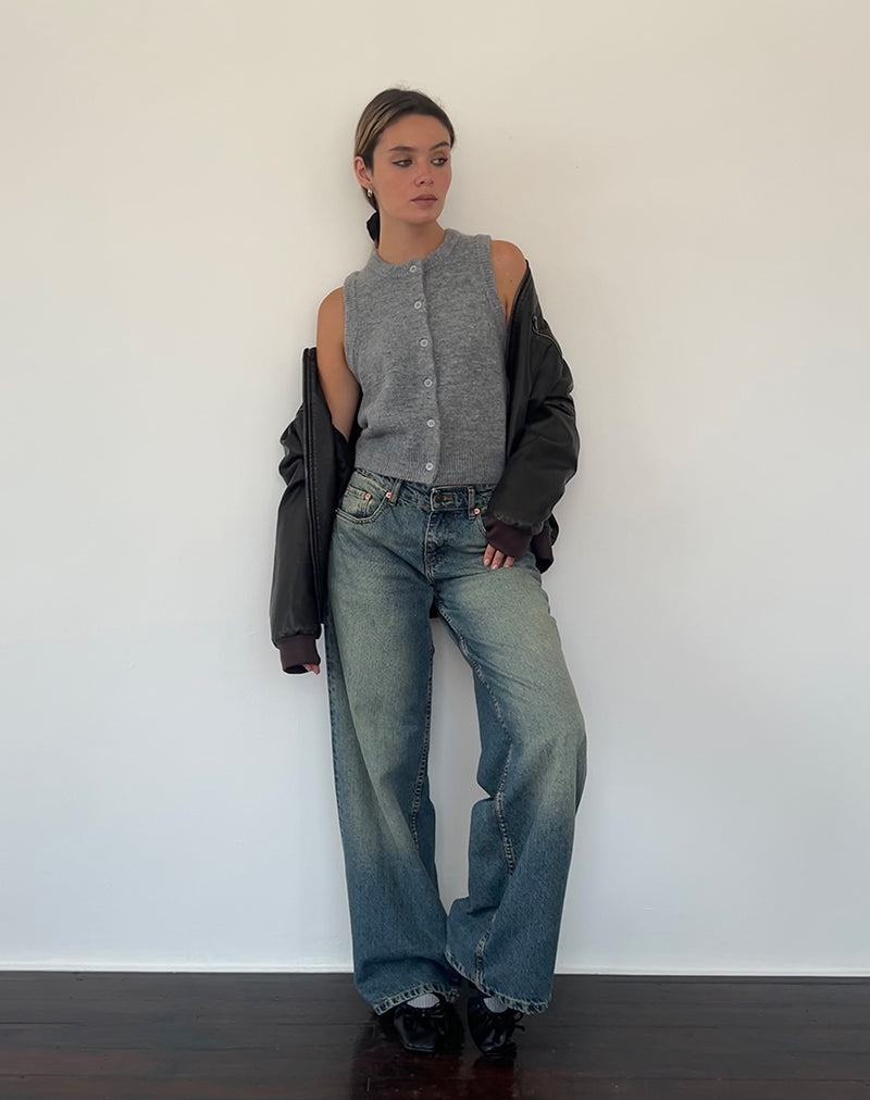Motel Rocks Cancri Button Through Naisten Liivi Harmaat | GPM861VY