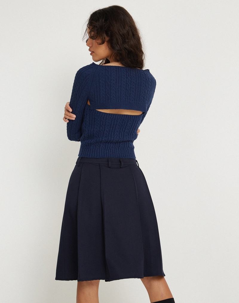 Motel Rocks Canita Arinah Long Sleeve Co-ord Naisten Puserot Laivastonsininen Sininen | PTL3642PB