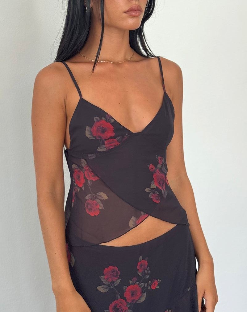 Motel Rocks Cojira Mesh Butterfly Naisten Liivi Mustat Punainen | SKD249RW