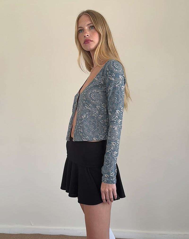 Motel Rocks Libby Cardigan Naisten T Paidat Sininen | XFQ2196DL