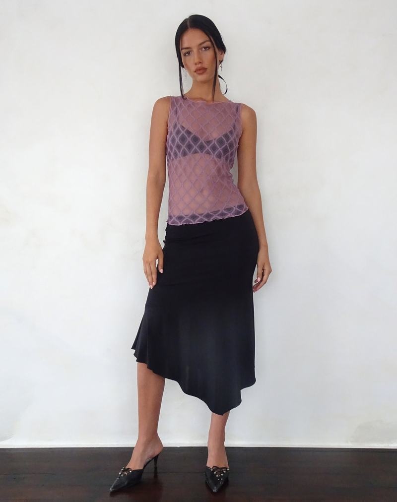 Motel Rocks Maloe Pitsi Patterned Naisten Hihaton Paita Violetit | REC6758LF