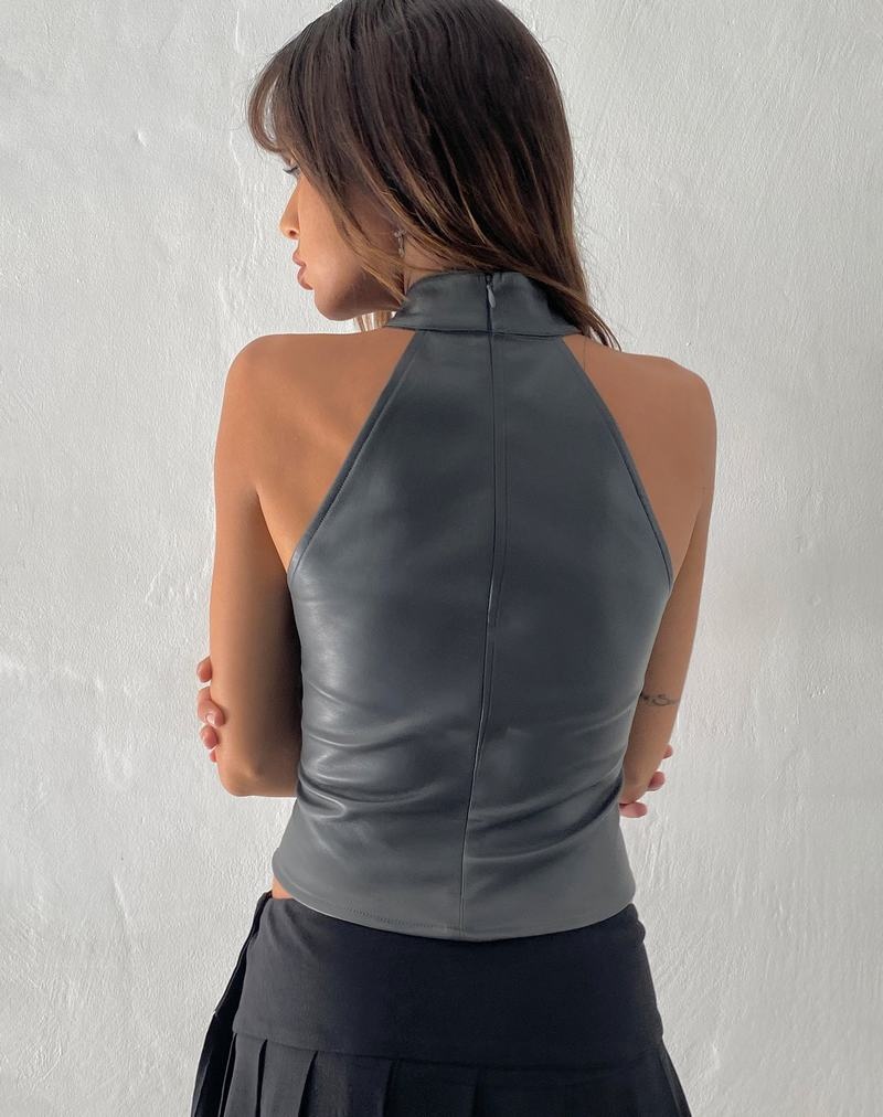 Motel Rocks Noena High Neck Naisten Liivi Harmaat | LBP3824PH