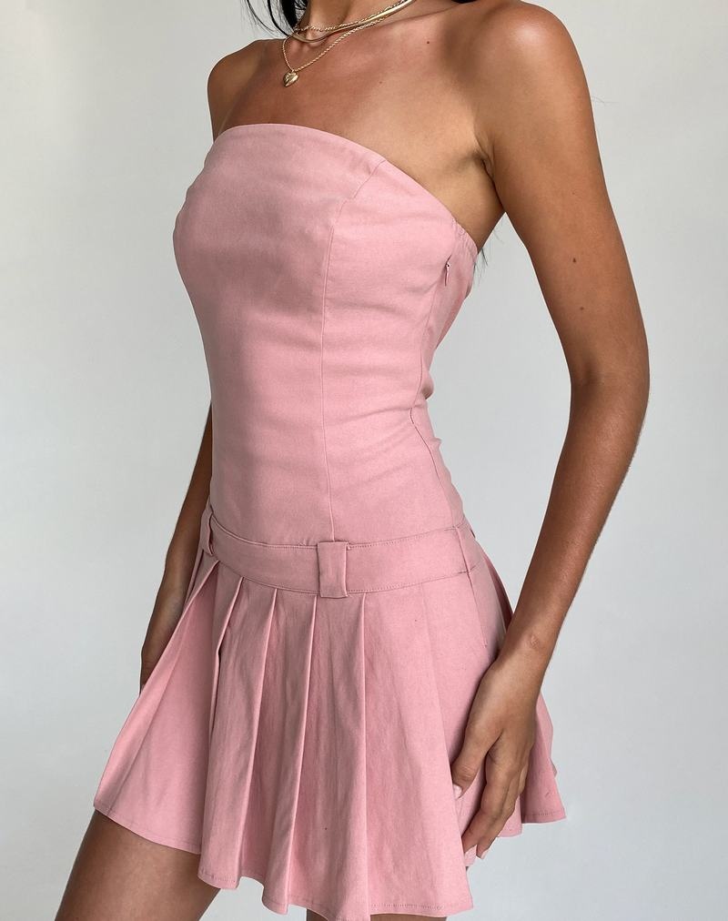 Motel Rocks Payoda Bandeau Naisten Mini Mekko Pinkki | XGL1095JK
