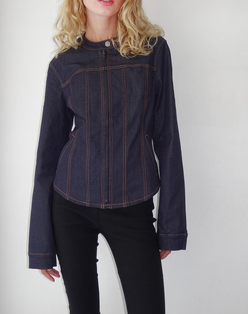 Motel Rocks Puria Fitted Look Tailored Naisten Denim Takit Sininen | VRL390GH