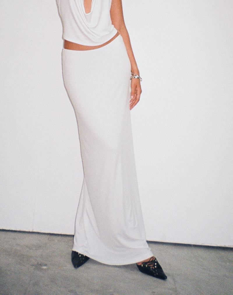Motel Rocks Rim Jersey Maxi Naisten Hameet Valkoinen | DTL7825ZZ