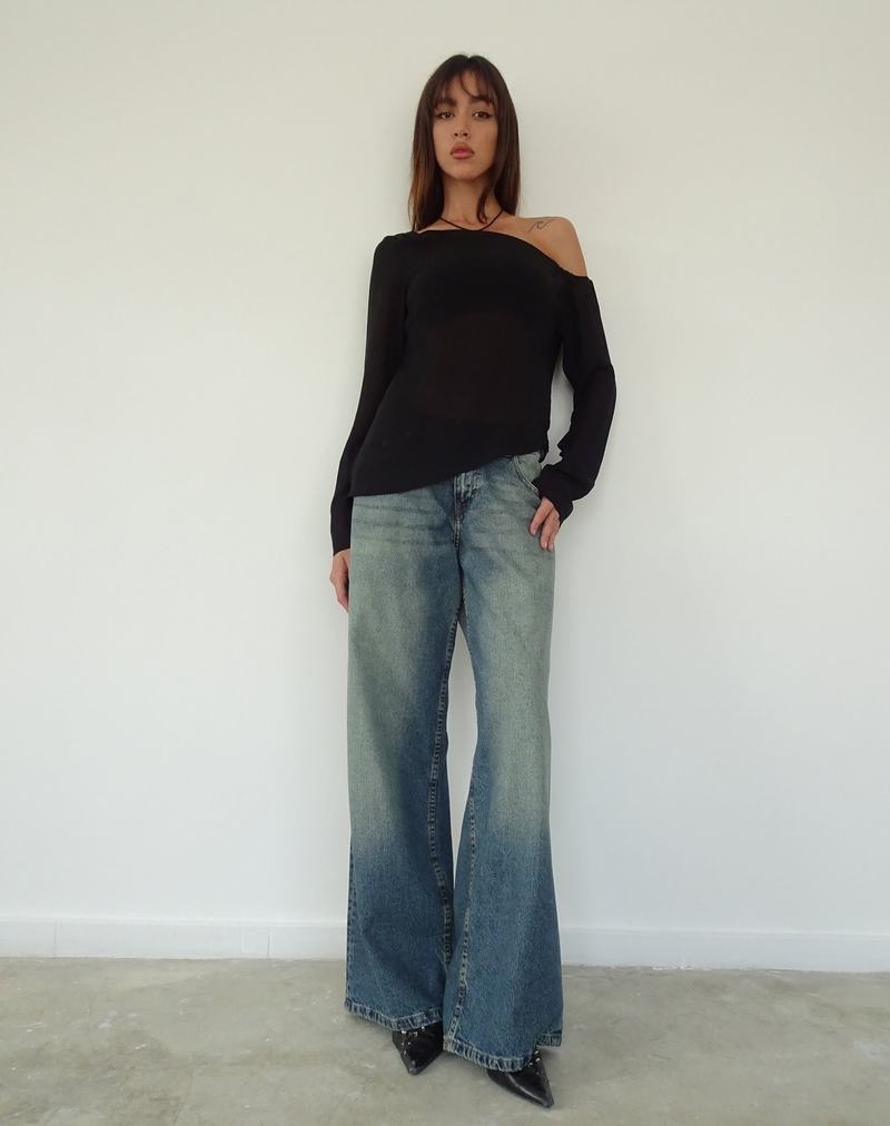 Motel Rocks Riot Asymmetric Longline Naisten Pusero Mustat | TJG9580IB