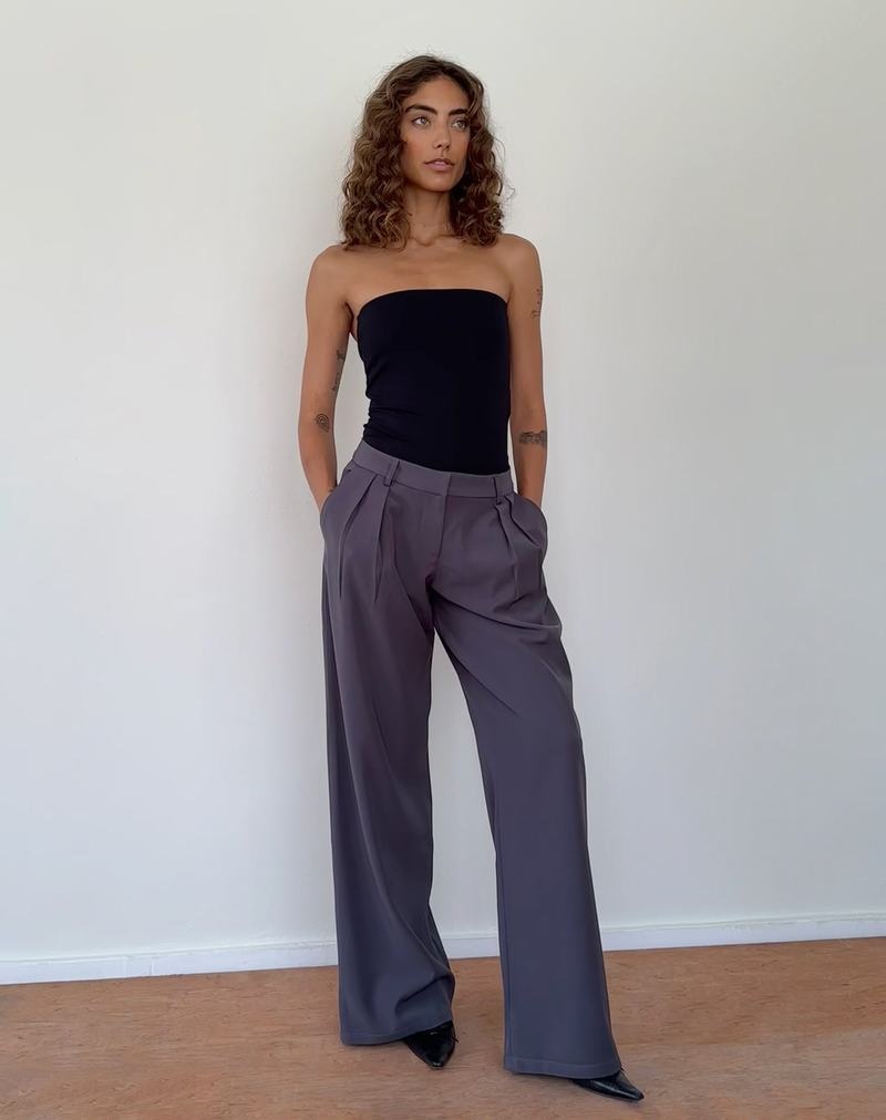 Motel Rocks Taite Bodysuit Naisten Olkaimettomat Rintaliivit Mustat | FOM3370AN