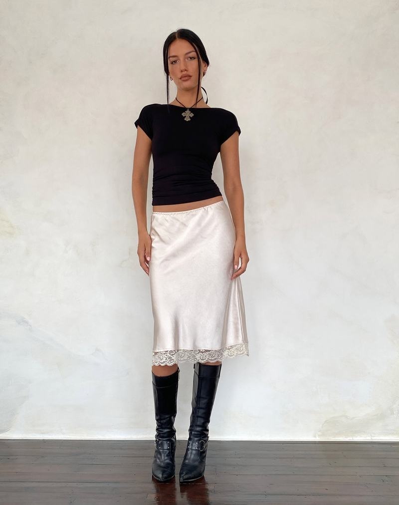 Motel Rocks Xareni Ruched Backless Naisten T Paidat Mustat | GIX2170CE